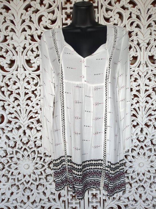 Eden Society Tops - XS Boho Style Long Sleeved Tunic Top